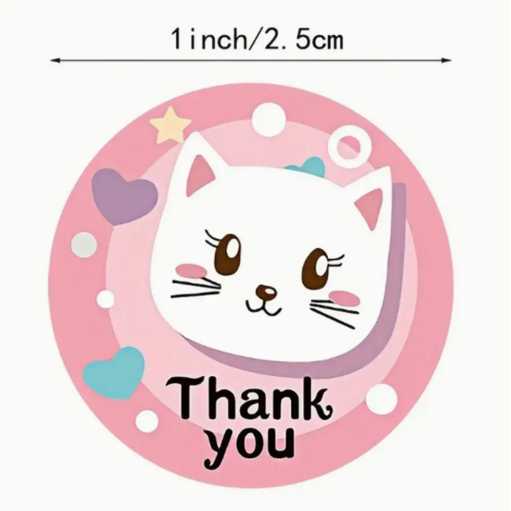 Thank you Stickers - Cute Kitties - 500 pcs - NWT - Picture 2 of 2